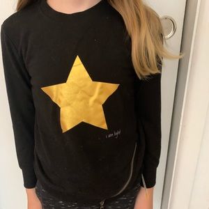 Peace Love World Girls Gild Star Sweatshirt Sz 7/8